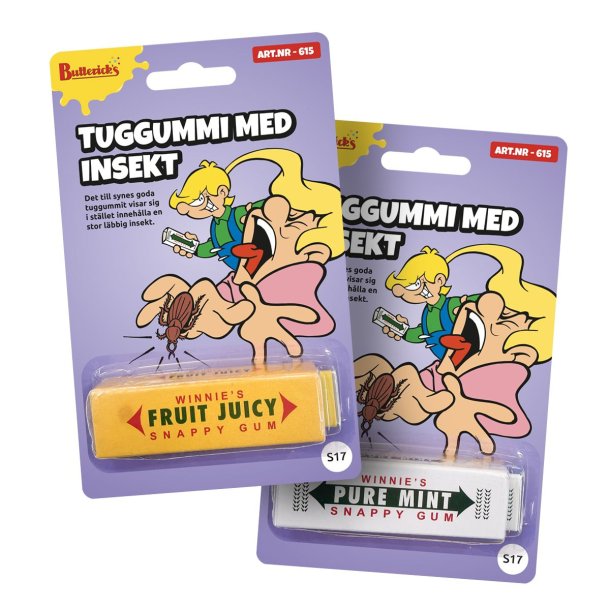 Tyggegummi med insekt