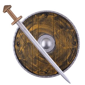 Viking skjold med sv�rd