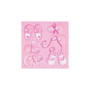 Pink barnedbs servietter