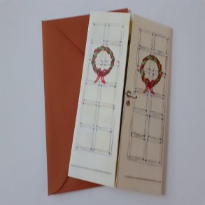 JULEKORT MED FRANSK D�R OG BRUN KUVERT.