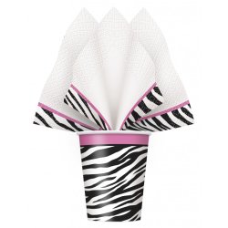 Pink zebra servietter