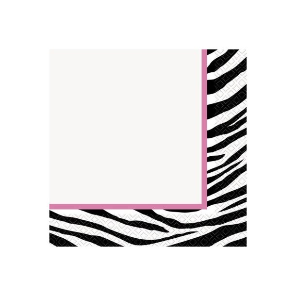 Pink zebra servietter