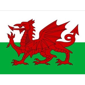 Walisisk flag klisterm�rke